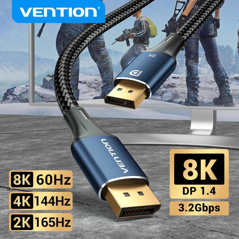 Vention ÷ Ʈ 1.4 ̺, 8K 60Hz, 4K HDR 165Hz ÷ Ʈ  ̺,  PC Ʈ TV ÷ Ʈ, 1.4 DP ̺ 1.2